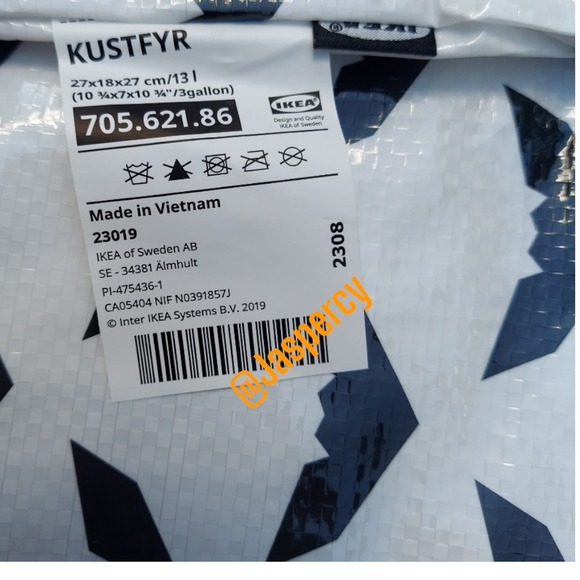 IKEA - KUSTFYR Set of Two Fall Autumn Halloween Orange Bat Shopping Tote Bags - Picture 7 of 10